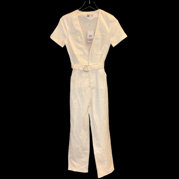 NWT TIGER MIST Phillipa Denim White Jumpsuit #XX9 - Picture 3 of 8
